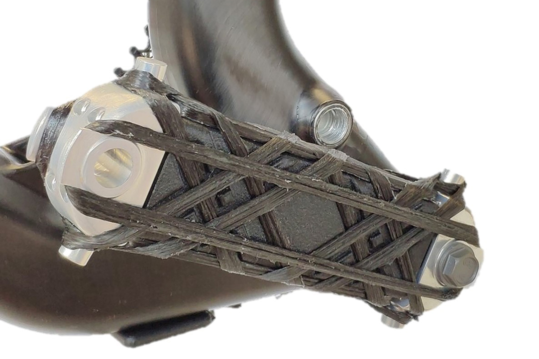 Lastpfadgerecht verstärkte Fahrradkomponenten.