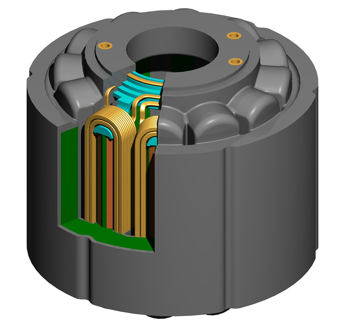 Umspritzer Hochleistungsmotor mit tragendem Statorkern