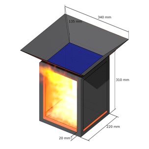 Bench Scale Fuel Fire-Test zur Bewertung von Materialien für Traktionsbatteriegehäuse