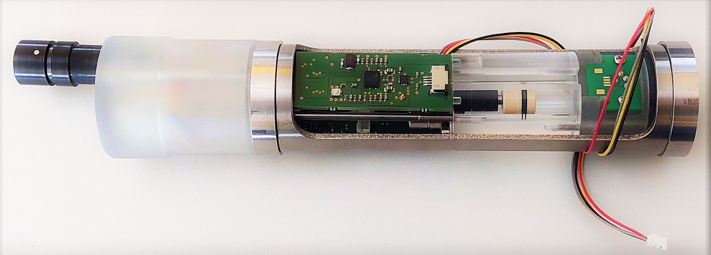 Assemblierter Sensorprototyp mit Adapter