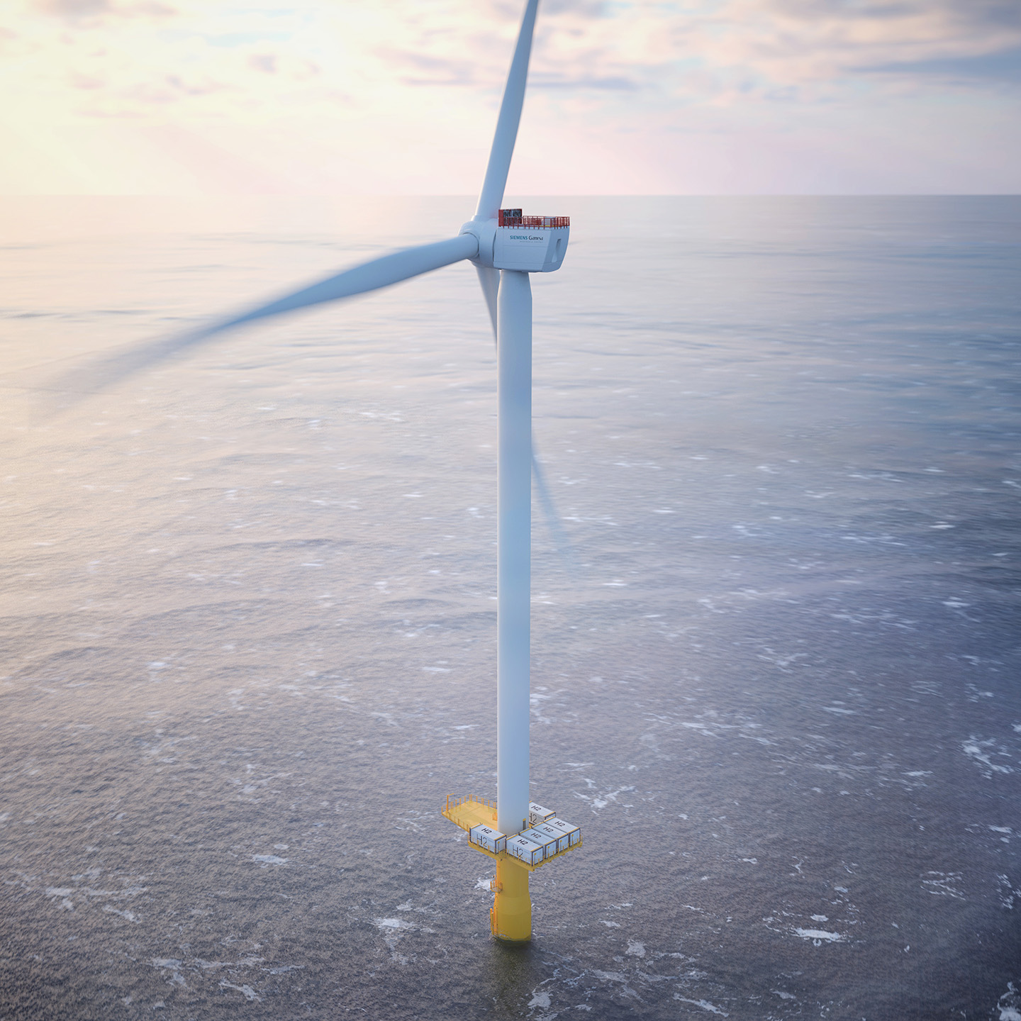 Modell der Offshore-Windkraftanlage