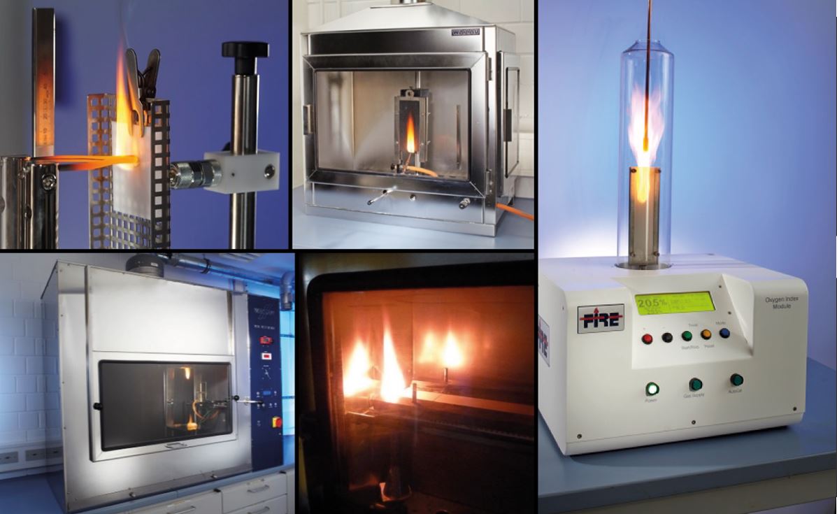Selection of our test equipment in  the flame retardant laboratory